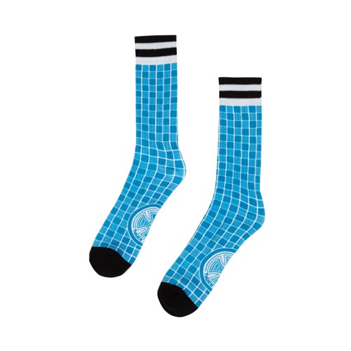 Tiled Socks - Blue Check