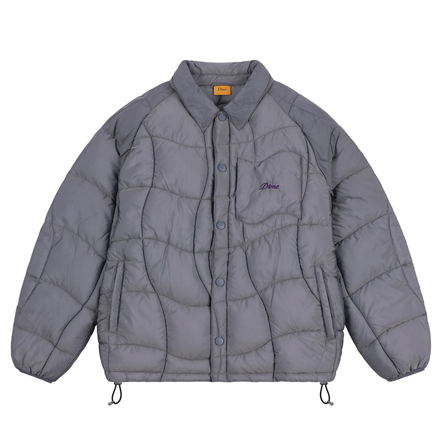 Midweight Wave Puffer Jacket - Silver Gray