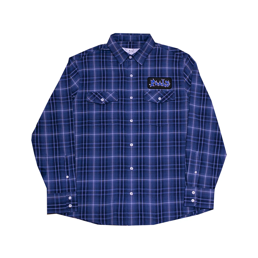 Flannel With Barb Patch - Blue