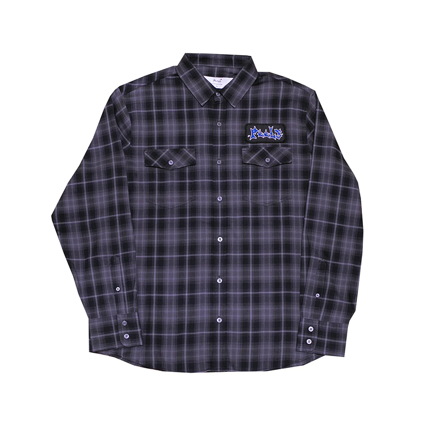 Flannel With Barb Patch - Black