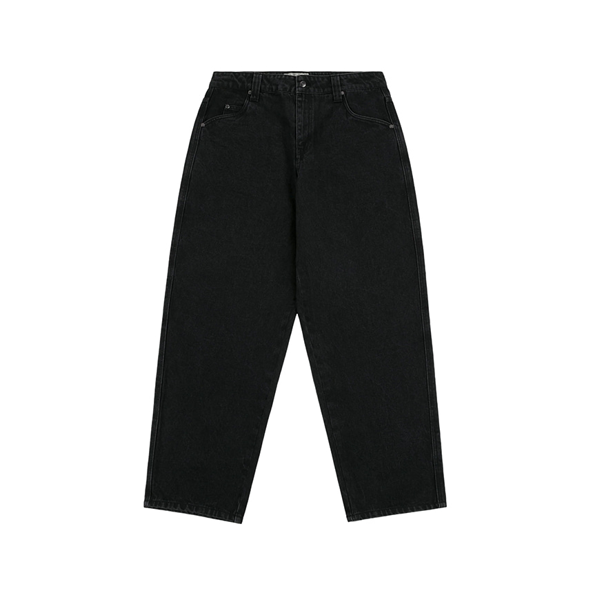 Baggy Denim Pants - Black Washed