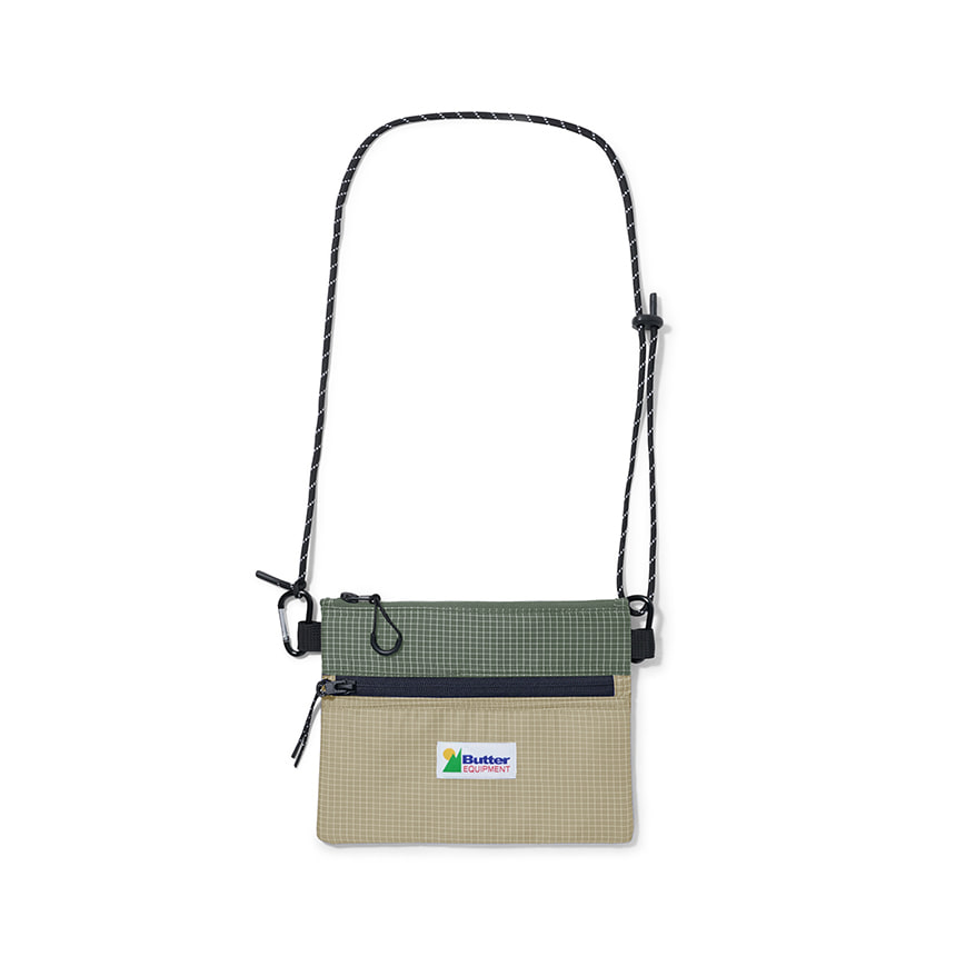 Paneled Ripstop Side Bag - Army/Khaki