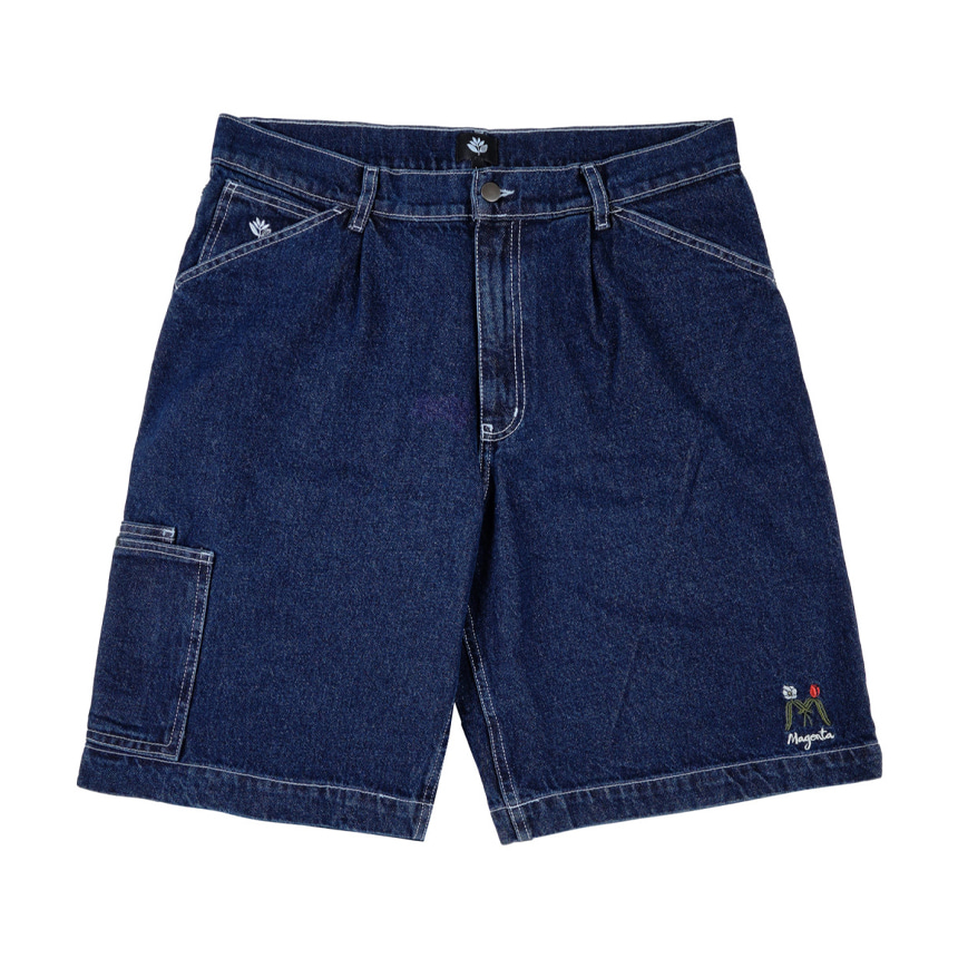 OG Denim Pocket Long Shorts - Blue Denim