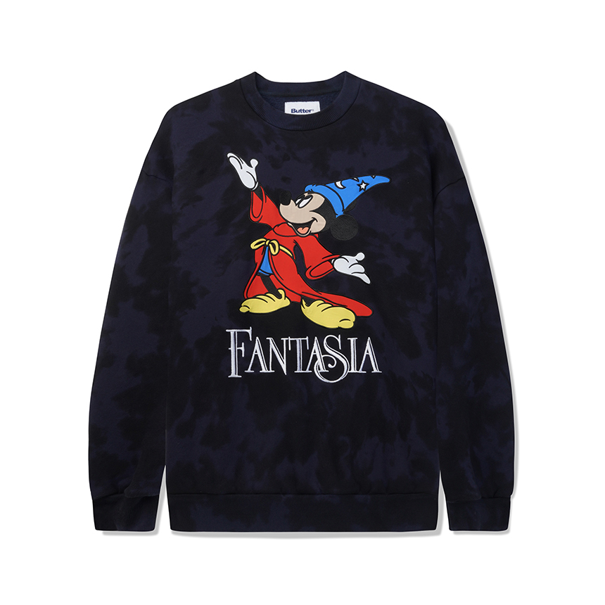 Butter x Fantasia Crewneck Sweatshirt - Navy Tie Dye
